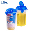 company design clear food grade plastic sauce bottle with lid